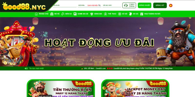 Khuyến Mãi GOOD88 | Mở Ra Cơ Hội Vàng Cho Mọi Người Chơi 2 Khuyến mãi GOOD88 hoàn trả cược lên đến 3%